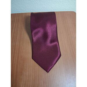 D. Berite Silk Tie Solid Red Men's
